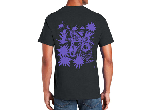 Get Lost Cycling T-Shirt - Black & Purple