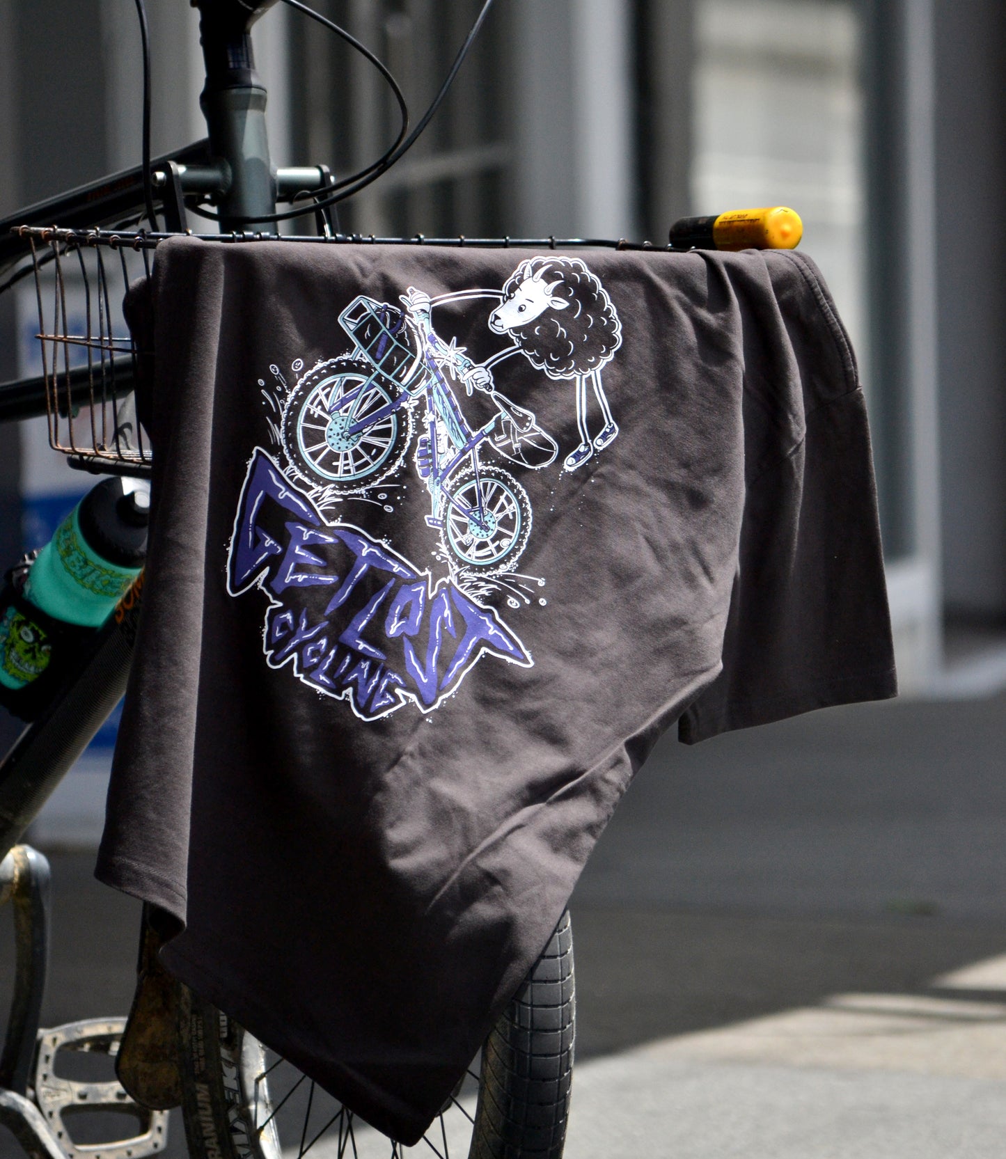 Get Lost Cycling T-Shirt - Black & Purple