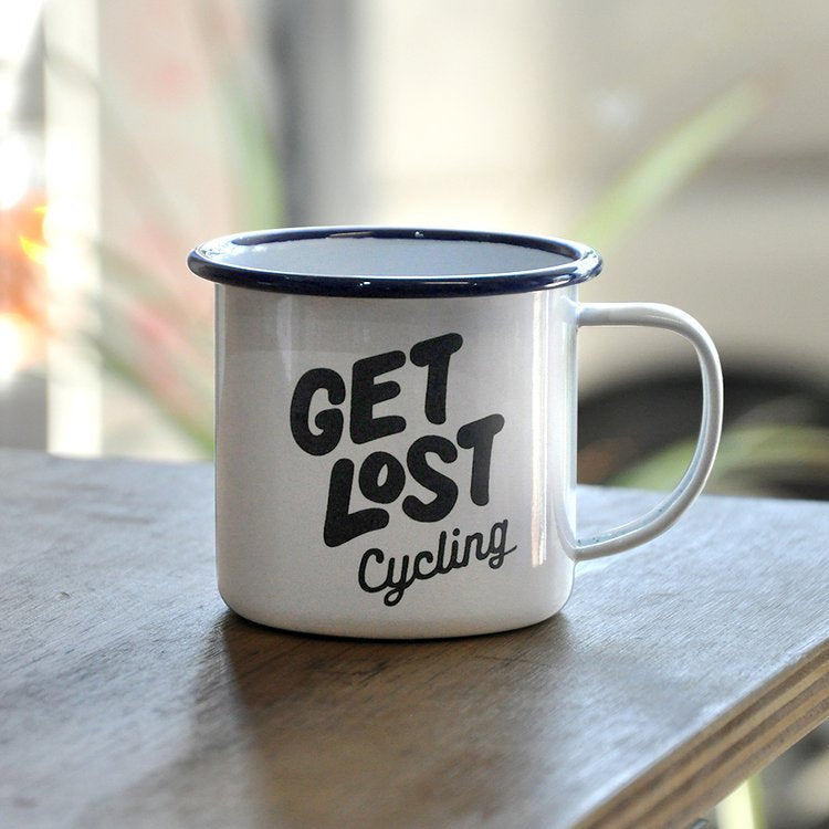 Get Lost Cycling Enamel Mug