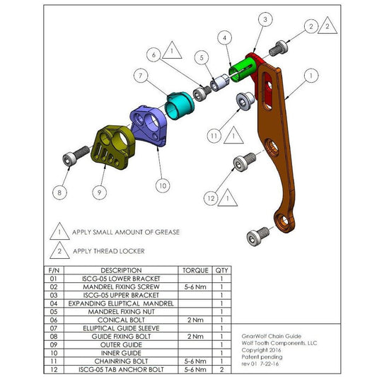 GNARWOLF CHAINGUIDE - PARTS